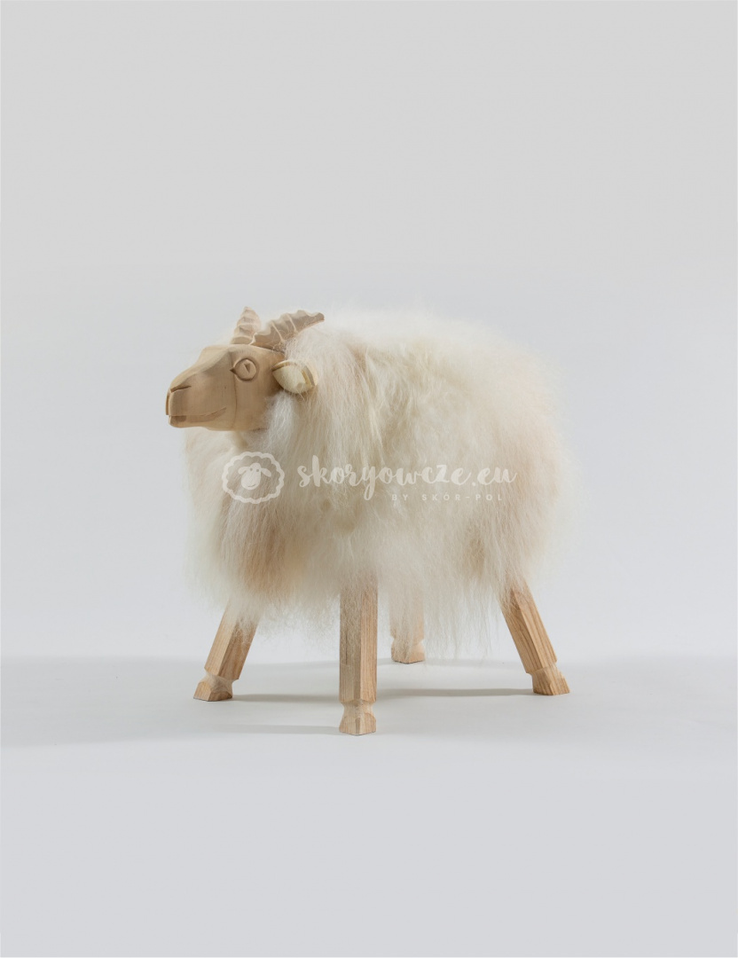 Krzesło - baran dekoracyjny / biały - mniejszy